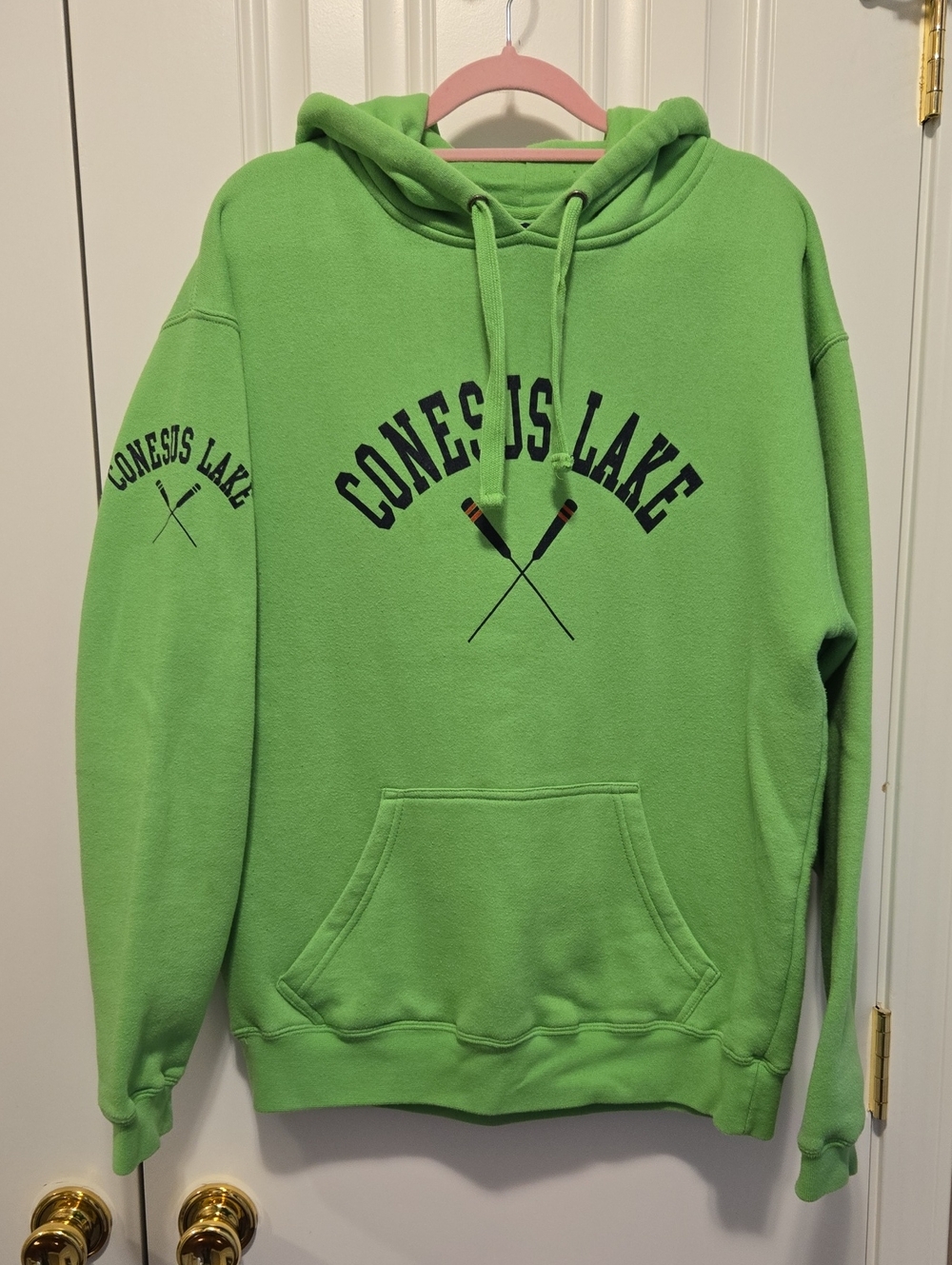 🛶 J America Conesus Lake Hooded Hoodie Unisex Sweatshirt With Pocket - Green 🛶